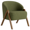 Poltrona Decorativa Iris Pes Madeira Linho Color Trend TCA 307 MOLL