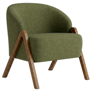 Poltrona Decorativa Iris Pes Madeira Linho Color Trend TCA 307 MOLL