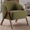 Poltrona Decorativa Iris Pes Madeira Linho Color Trend TCA 307 MOLL