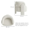 Poltrona Decorativa Lume Pes Madeira Boucle TCE 1010 MOLL