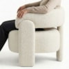 Poltrona Decorativa Lume Pes Madeira Boucle TCE 1010 MOLL