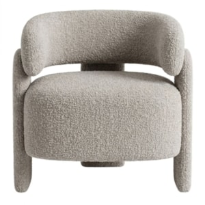 Poltrona Decorativa Lume Pes Madeira Boucle TCE 1018 MOLL