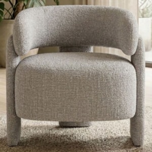Poltrona Decorativa Lume Pes Madeira Boucle TCE 1018 MOLL