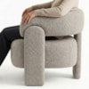Poltrona Decorativa Lume Pes Madeira Boucle TCE 1018 MOLL