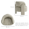 Poltrona Decorativa Lume Pes Madeira Corano TCA 211 MOLL