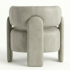 Poltrona Decorativa Lume Pes Madeira Corano TCA 211 MOLL