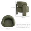 Poltrona Decorativa Lume Pes Madeira Corano TCA 217 MOLL