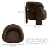 Poltrona Decorativa Lume Pes Madeira Courino TCS 721 MOLL