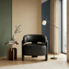 Poltrona Decorativa Lume Pes Madeira Courino TCS 724 MOLL