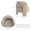 Poltrona Decorativa Lume Pes Madeira Courino TCS 725 MOLL