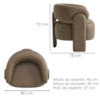 Poltrona Decorativa Lume Pes Madeira Courino TCS 729 MOLL