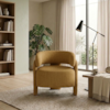 Poltrona Decorativa Lume Pes Madeira Linho Color Trend TCA 219 MOLL