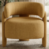 Poltrona Decorativa Lume Pes Madeira Linho Color Trend TCA 219 MOLL