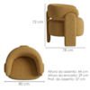 Poltrona Decorativa Lume Pes Madeira Linho Color Trend TCA 219 MOLL