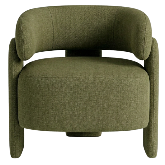 Poltrona Decorativa Lume Pes Madeira Linho Color Trend TCA 307 MOLL