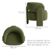 Poltrona Decorativa Lume Pes Madeira Linho Color Trend TCA 307 MOLL