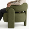 Poltrona Decorativa Lume Pes Madeira Linho Color Trend TCA 307 MOLL