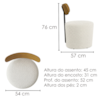 Poltrona Decorativa Luna Base Fixa Boucle TCE 1010 MOLL