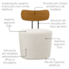 Poltrona Decorativa Luna Base Fixa Boucle TCE 1010 MOLL