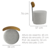 Poltrona Decorativa Luna Base Fixa Boucle TCE 1018 MOLL