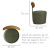 Poltrona Decorativa Luna Base Fixa Corano TCA 217 MOLL