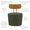 Poltrona Decorativa Luna Base Fixa Corano TCA 217 MOLL