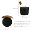 Poltrona Decorativa Luna Base Fixa Courino TCS 724 MOLL