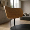 Poltrona Decorativa Luna Base Fixa Courino TCS 724 MOLL