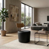 Poltrona Decorativa Luna Base Fixa Courino TCS 724 MOLL