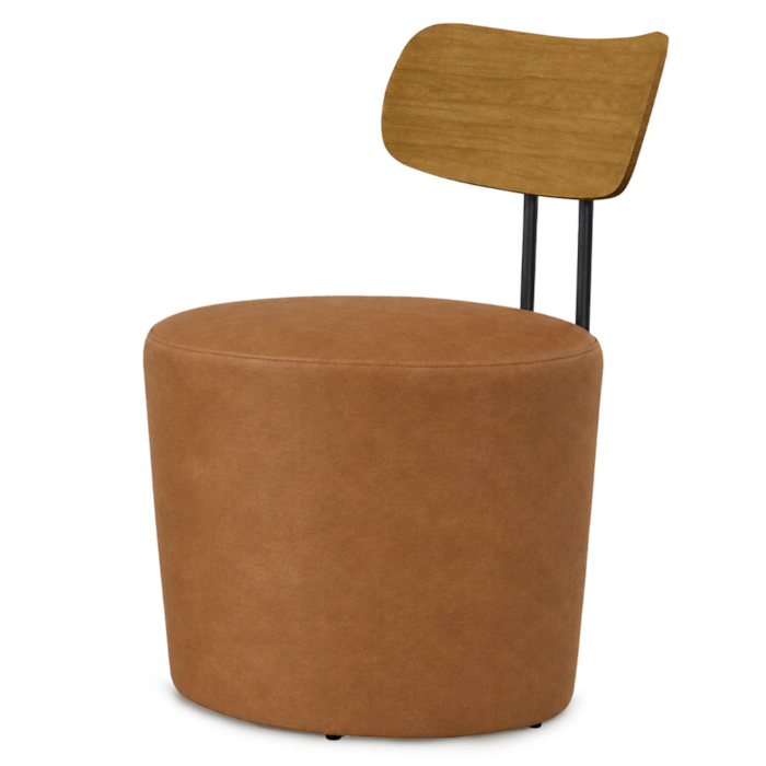 Poltrona Decorativa Luna Base Fixa Courino TCS 727 MOLL