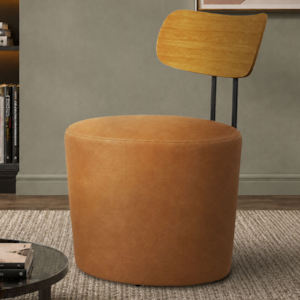 Poltrona Decorativa Luna Base Fixa Courino TCS 727 MOLL