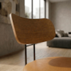 Poltrona Decorativa Luna Base Fixa Courino TCS 727 MOLL