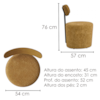 Poltrona Decorativa Luna Base Fixa Linho Color Trend TCA 219 MOLL