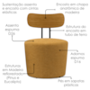 Poltrona Decorativa Luna Base Fixa Linho Color Trend TCA 219 MOLL