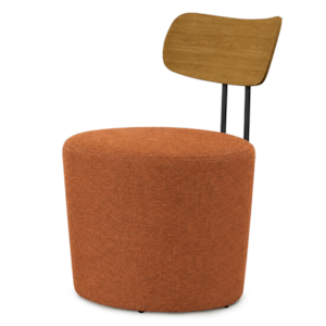 Poltrona Decorativa Luna Base Fixa Linho Color Trend TCA 303 MOLL