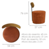 Poltrona Decorativa Luna Base Fixa Linho Color Trend TCA 303 MOLL