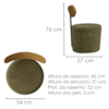 Poltrona Decorativa Luna Base Fixa Linho Color Trend TCA 307 MOLL
