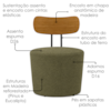 Poltrona Decorativa Luna Base Fixa Linho Color Trend TCA 307 MOLL