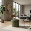 Poltrona Decorativa Luna Base Fixa Linho Color Trend TCA 307 MOLL