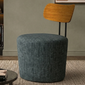 Poltrona Decorativa Luna Base Fixa Linho TCS 718 MOLL