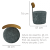 Poltrona Decorativa Luna Base Fixa Linho TCS 718 MOLL