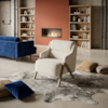 Poltrona Decorativa Madri Pes Madeira Boucle TCE 1010 MOLL