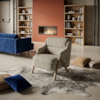Poltrona Decorativa Madri Pes Madeira Boucle TCE 1018 MOLL