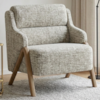 Poltrona Decorativa Madri Pes Madeira Boucle TCE 1018 MOLL