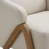 Poltrona Decorativa Madri Pes Madeira Courino TCS 725 MOLL