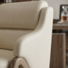 Poltrona Decorativa Madri Pes Madeira Courino TCS 725 MOLL