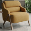 Poltrona Decorativa Madri Pes Madeira Linho Color Trend TCA 219 MOLL