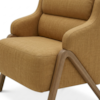 Poltrona Decorativa Madri Pes Madeira Linho Color Trend TCA 219 MOLL