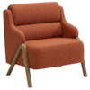 Poltrona Decorativa Madri Pes Madeira Linho Color Trend TCA 303 MOLL