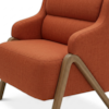 Poltrona Decorativa Madri Pes Madeira Linho Color Trend TCA 303 MOLL